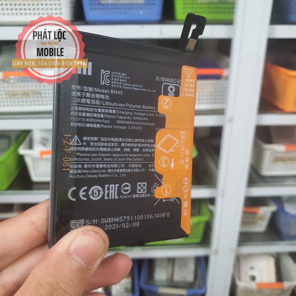 Pin Xiaomi Redmi Note 5 Pro dung lượng 4000mAh, Mã pin BN45, Pin zin công ty bảo hành 3 tháng