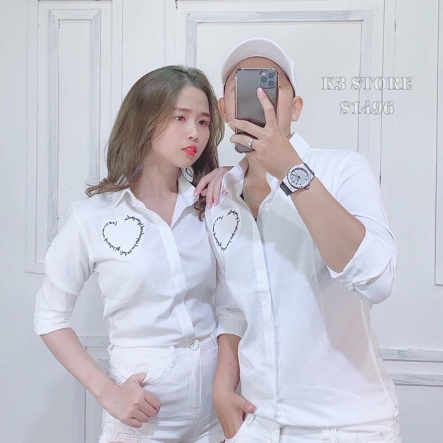 áo sơ mi lụa nam nữ tình nhân