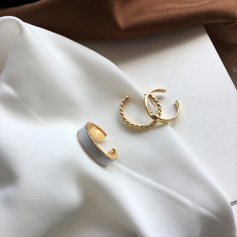 Set ba nhẫn đeo tay thời trang cá tính cho nữ