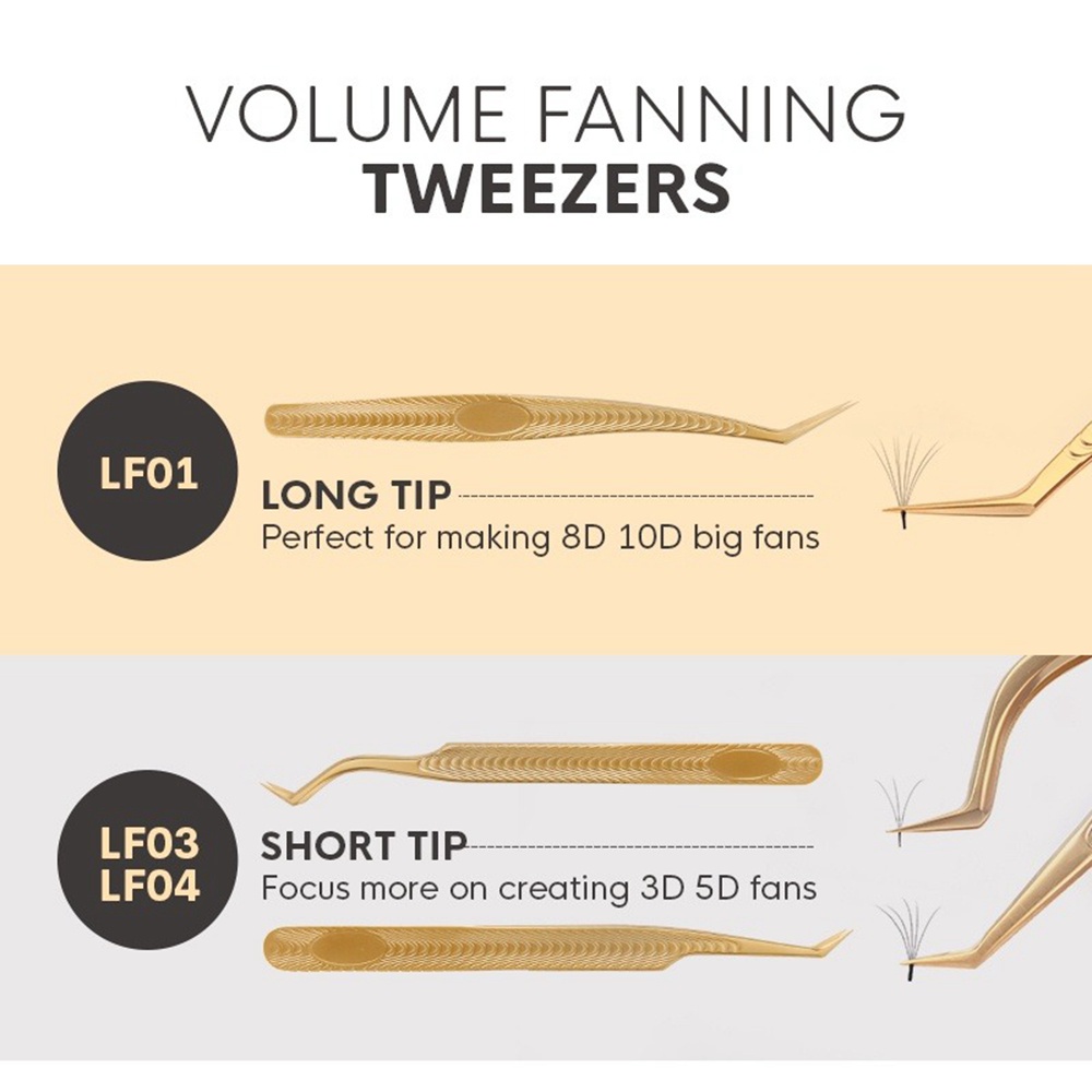 Nhíp Gắp Lông Mi Giả Cong Dài Bằng Thép Không Gỉ