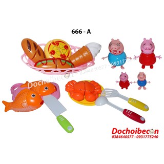 Peppa pig - peppa pig và đồ chơi cắt thức ăn 666 - a