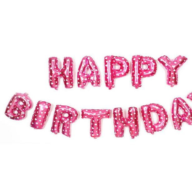 Bộ bong bóng chữ Happy Birthday trang trí sinh nhật ( Nhiều màu, màu xanh, màu hồng, màu vàng, màu bạc ) - LICLAC