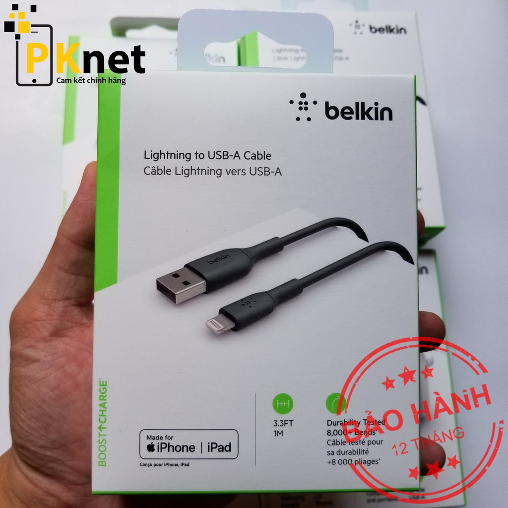 Cáp Lightning Belkin chuẩn MFI [Chính hãng, bảo hành 12 tháng 1 đổi 1]