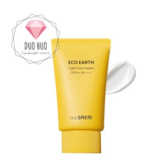 Kem Chống Nắng The Saem Eco Earth Light Sun Cream vàng SPF50+PA++++