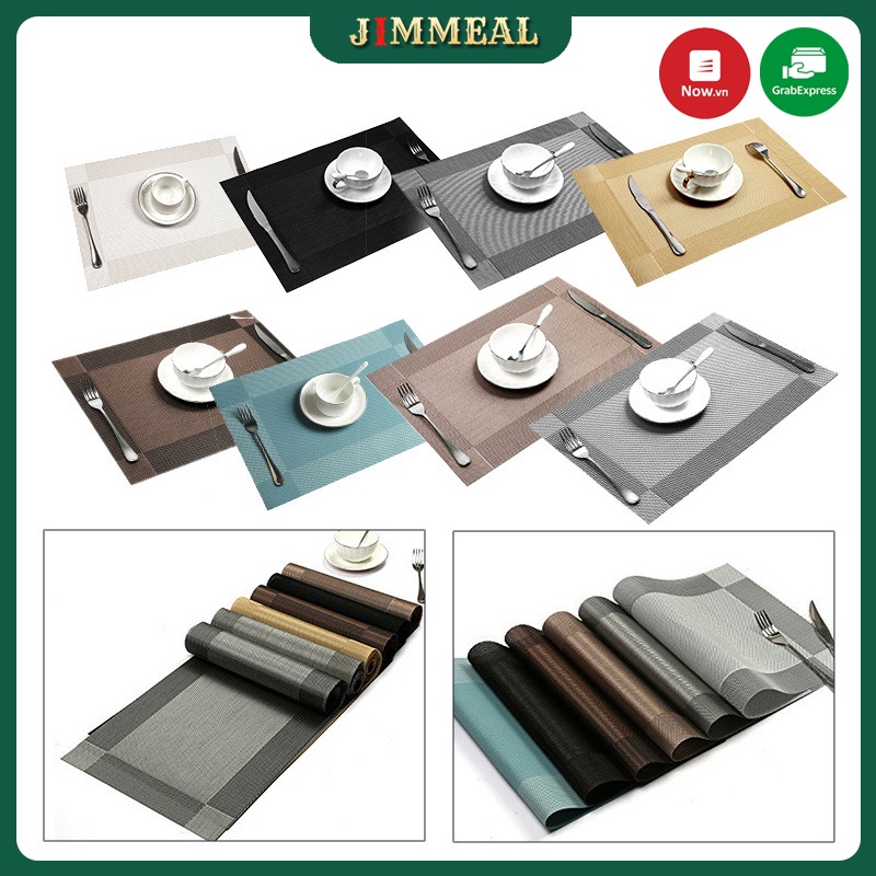 Tấm Lót Bàn Ăn, Placemat , Miếng Lót Bàn Ăn PVC Chống Trơn Trượt, Cách Nhiệt, Chống Bám Bẩn Cao Cấp