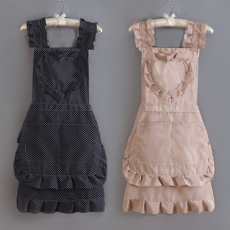 Tạp Dề Bằng Cotton Nguyên Chất Mỏng Thoáng Khí Chống Bẩn Phong Cách Công Chúa Trẻ Trung Dành Cho Nữ