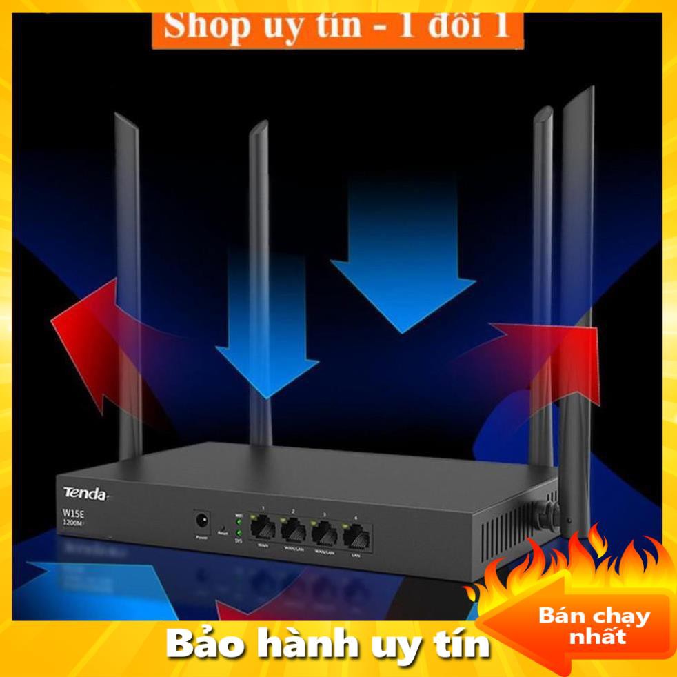 [ Xả kho tết] Bộ Phát WIFI Tenda W15e Ac1200mps Mạng Doanh Nghiệp 50 User cực mạnh - bảo hành uy tín