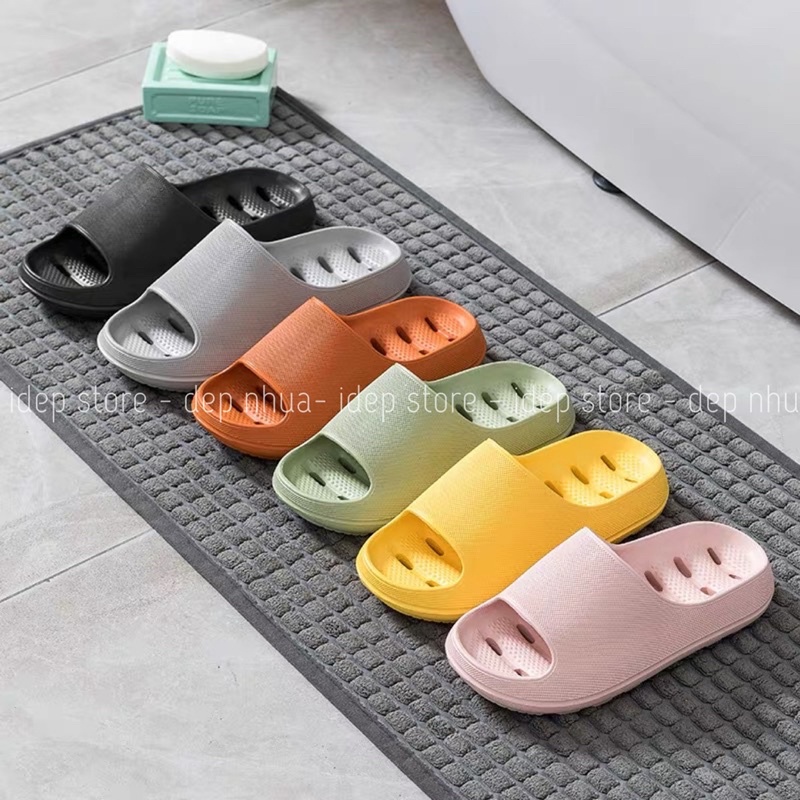 Dép bánh mì quai ngang Lỗ thông hơi cao 4cm siêu nhẹ siêu bền IDEP - DL080