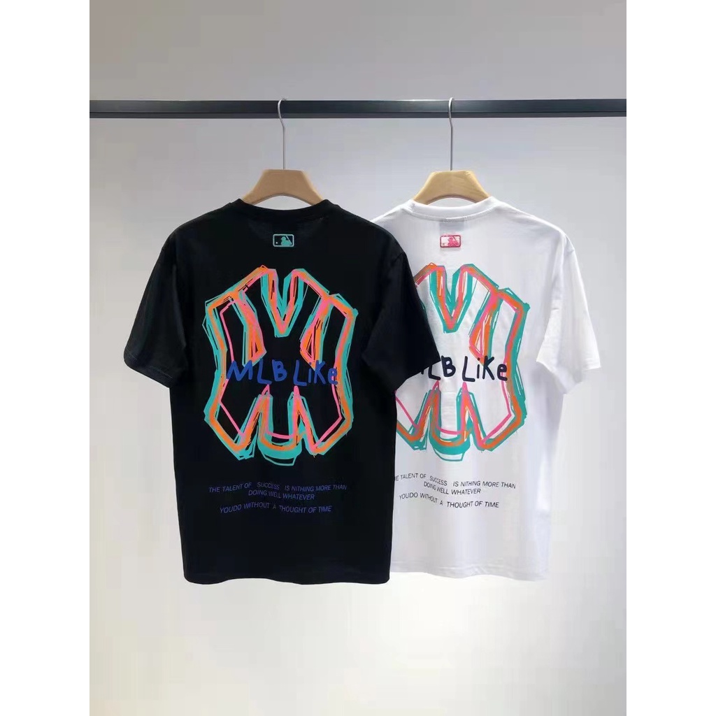 Áo Thun Cotton In MLB Thời Trang Unisex