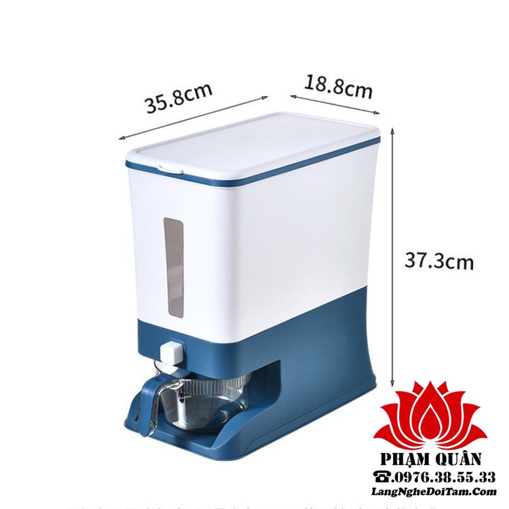 Thùng đựng gạo thông minh hàng cao cấp dung tích 12kg dành cho gia đình