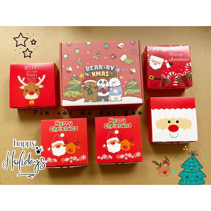 HỘP ĐỪNG QUÀ NOEL / HỘP ĐỰNG BÁNH KẸO GIÁNG SINH / HỘP ĐỰNG QUÀ GIÁNG SINH