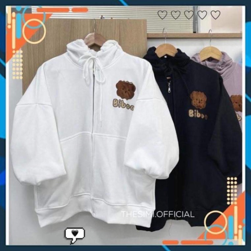 Áo khoác nỉ logo gấu Biboo TC6
