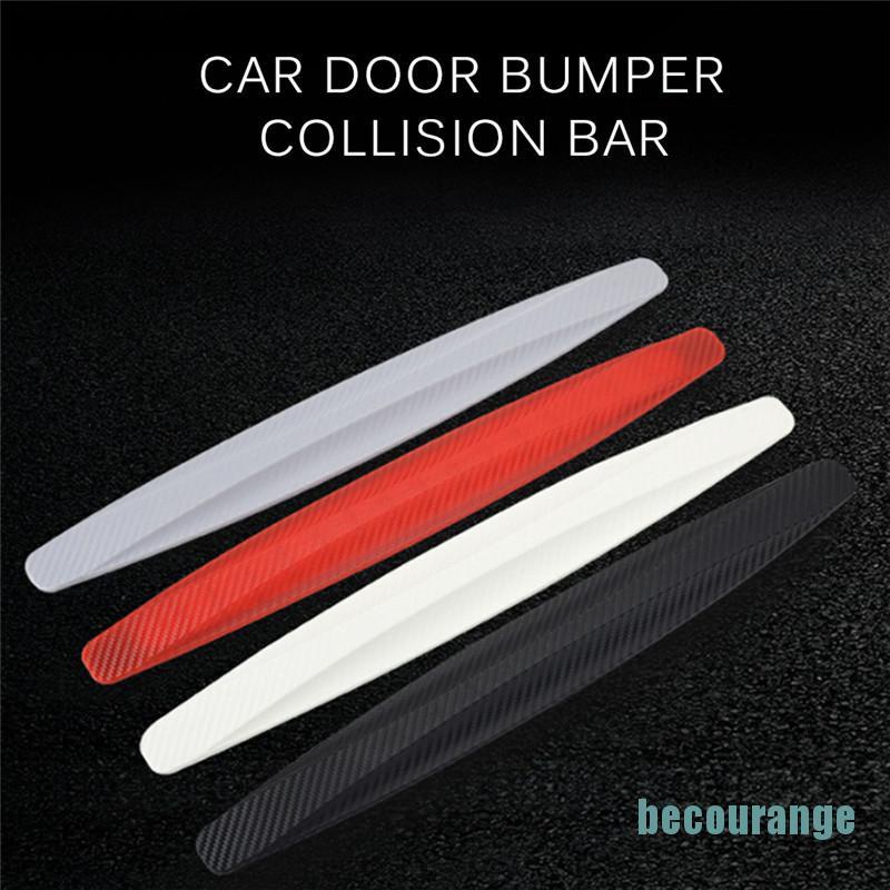 1 Cặp Miếng Dán Cao Su Carbon Bảo Vệ Góc Xe Hơi Chống Trầy Xước