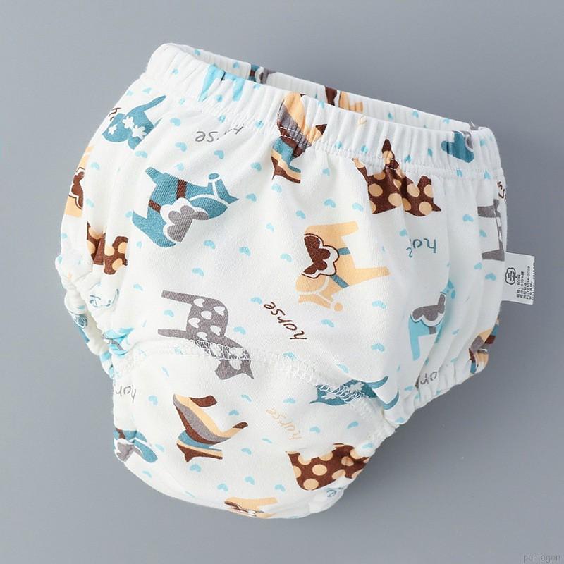 Quần tã cotton 6 lớp in hoạt hình đáng yêu thoáng khí cho trẻ em