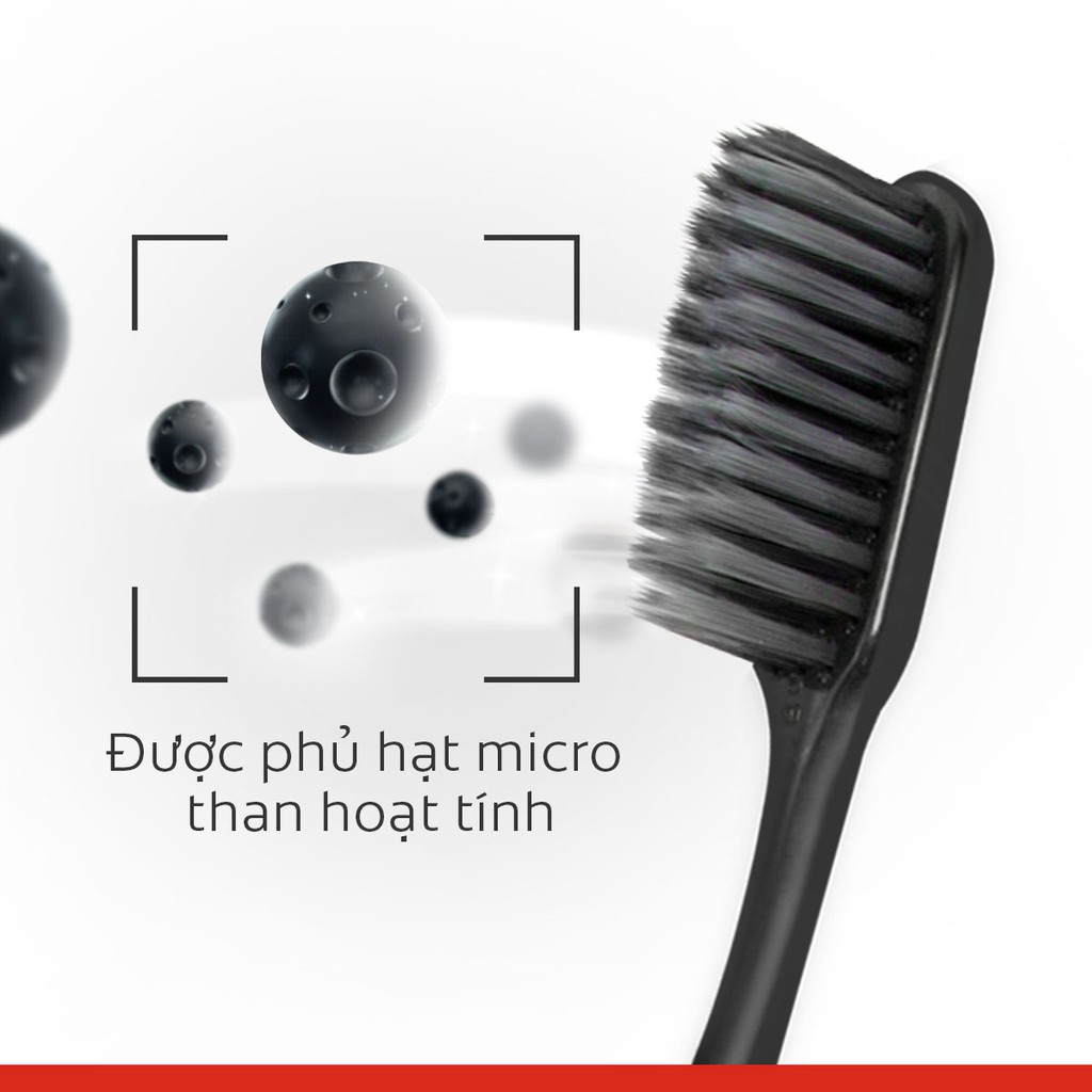 Bàn chải đánh răng Colgate SlimSoft Charcoal Mềm mảnh Than hoạt tính