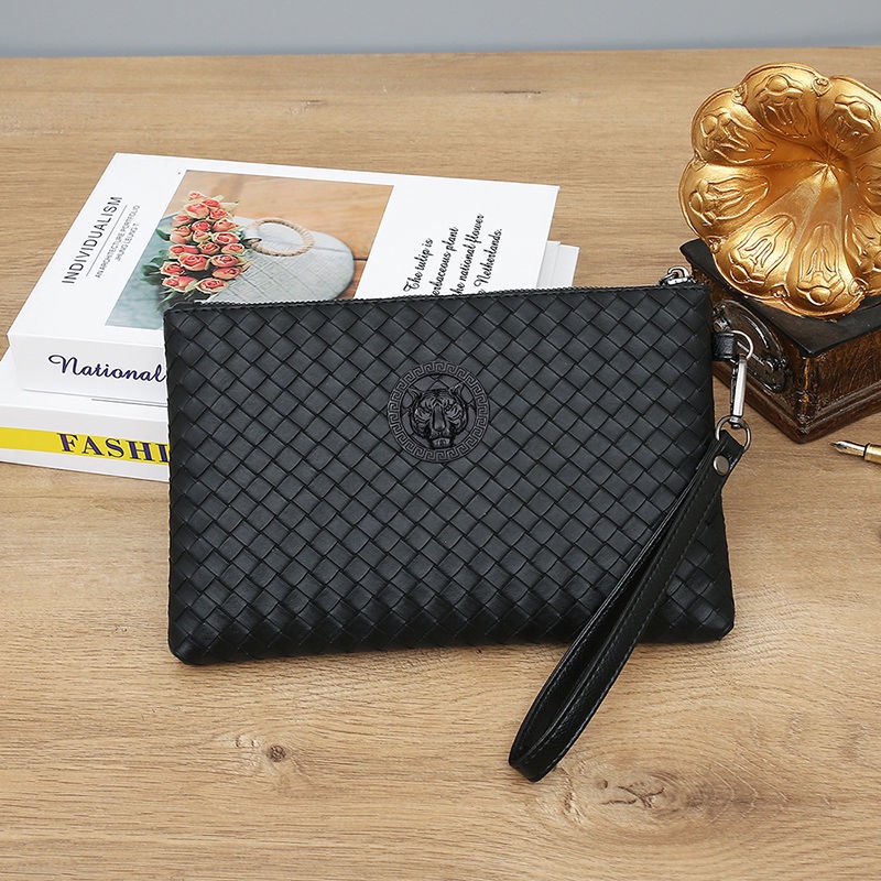 A.t.a Phong Cách Mới Nam Da Mềm Dệt Ly Hợp Dung Tích Lớn Kinh Doanh Túi Phong Bì Thường Ngày