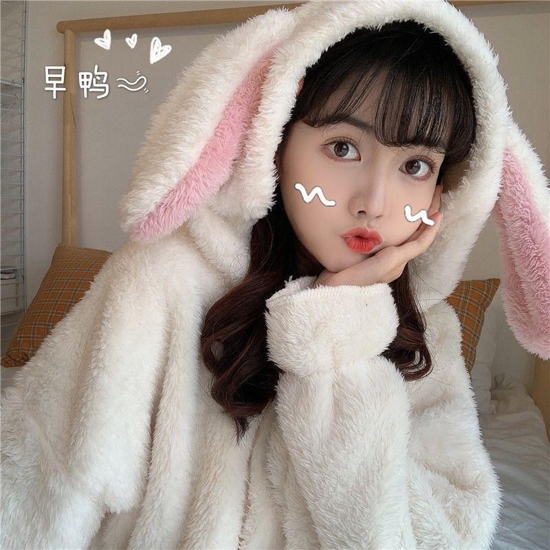 ORDER_Bộ Ngủ Thỏ Túi Tim 2 Màu Ulzzang N19