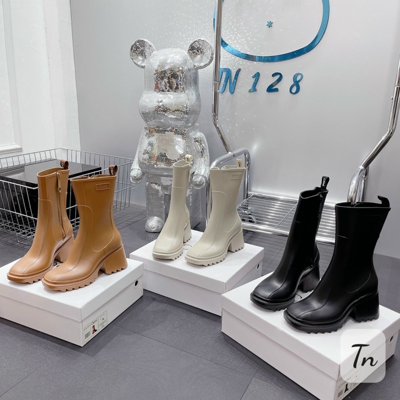 Boot Chloe Đen Kem Nâu Full Size 35-39 fullbox form to lùi sz