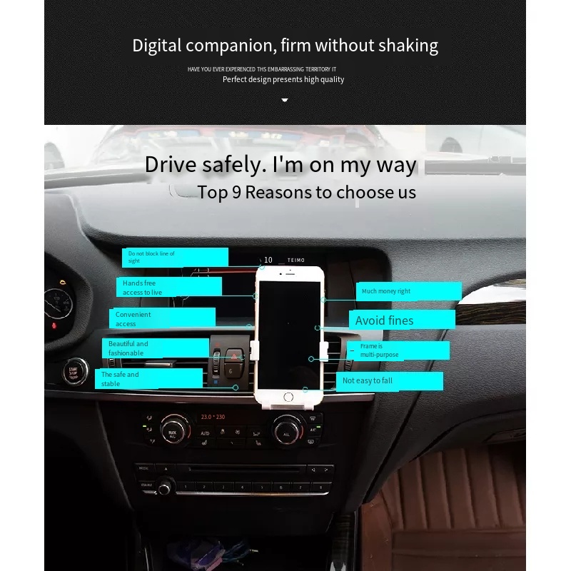 Giá Đỡ Điện Thoại Gắn Khe Điều Hòa Xe Hơi Tiện Dụng