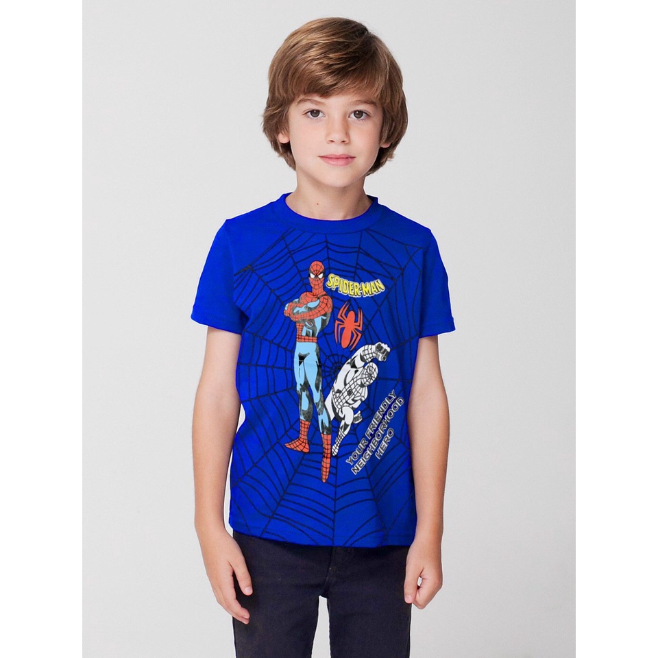 Áo thun bé trai in hình hoạt hình disney chất cotton mêm nhiều màu sắc