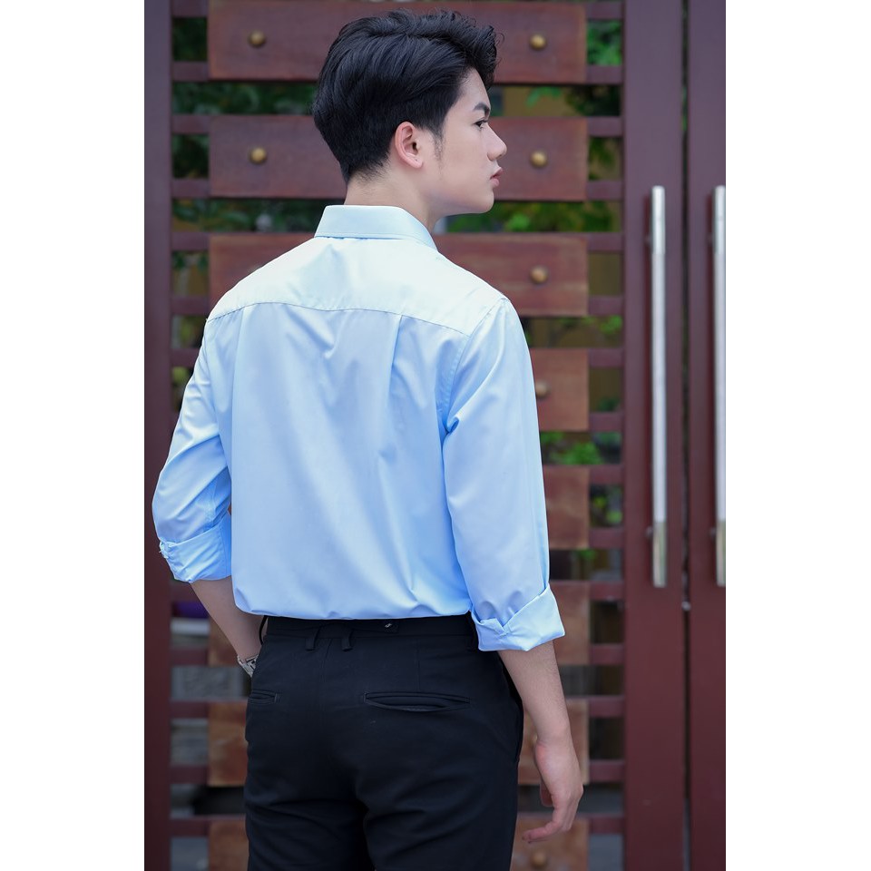 ÁO SƠ MI NAM CỔ BẺ DÀI TAY, KIỂU DÁNG HÀN QUỐC, FORM SLIMFIT DỄ MẶC, CHẤT LIỆU LỤA NẾN CAO CẤP, ĐỦ SIZE M, L, XL. | BigBuy360 - bigbuy360.vn