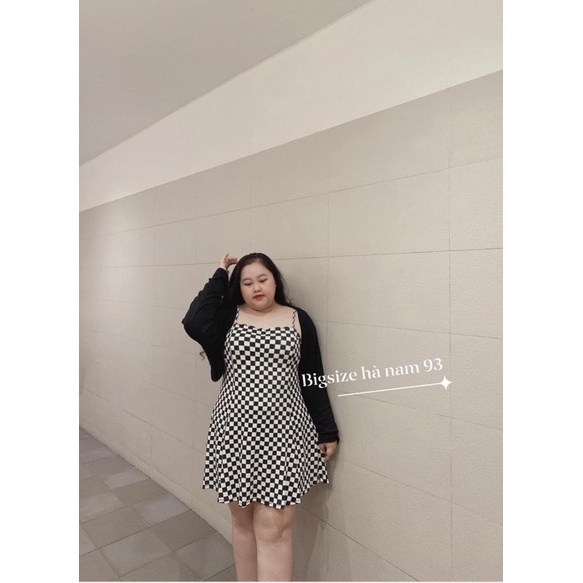 đầm suông caro xoè nhẹ bigsize .60-110kg