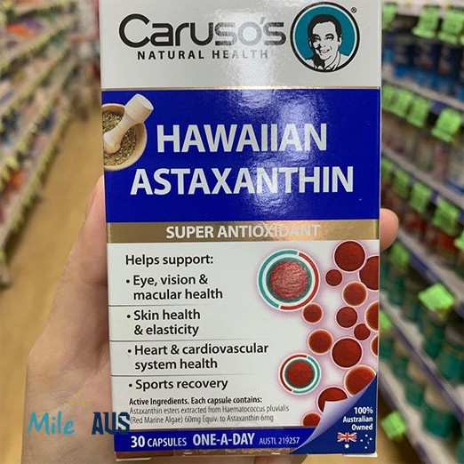 Vua của các hoạt chất chống Oxi hóa Astaxanthin Carusos Natural Health Hawaiian 30 viên | BigBuy360 - bigbuy360.vn