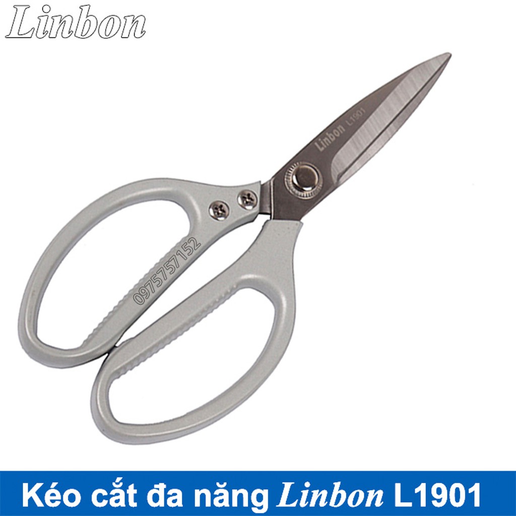 Kéo cắt đa năng thép cứng HRC54-56 Linbon - Kéo làm vườn, kéo cắt thực phẩm, đồ văn phòng chuyên nghiệp