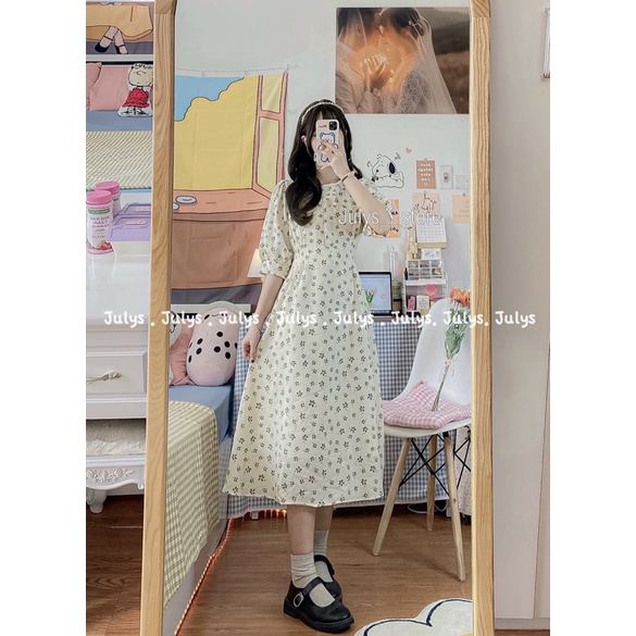 Váy hoa xanh nàng thơ (ảnh thật shop chụp kèm video) | BigBuy360 - bigbuy360.vn