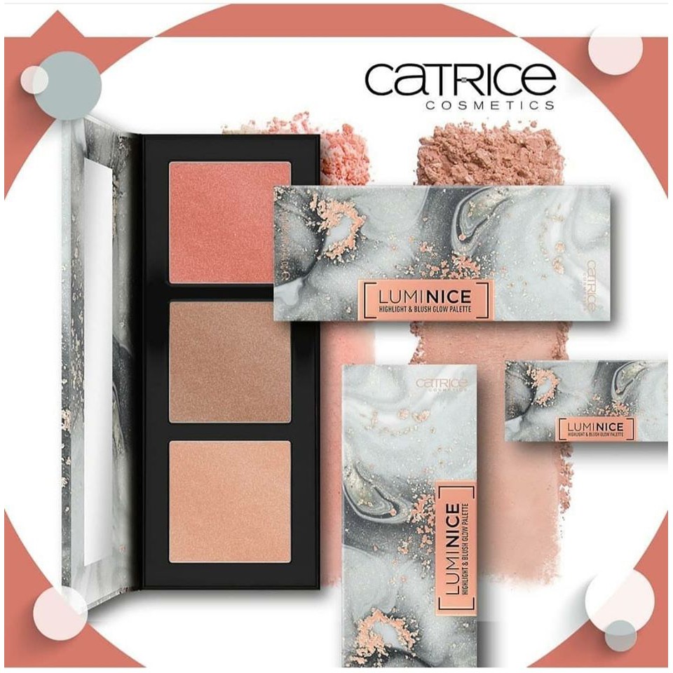 Bảng hightlight,phấn má Catrice Luminice Highlight &amp; Blush Glow Palette