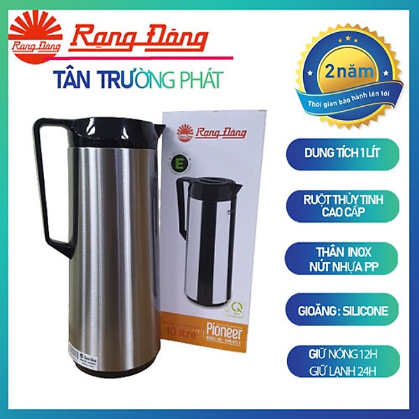 Phích Cafe 1 Lít RD 1040 ST2.E Chính hãng Rạng Đông Khả năng giữ nhiệt lâu Thiết kế Inox tinh tế