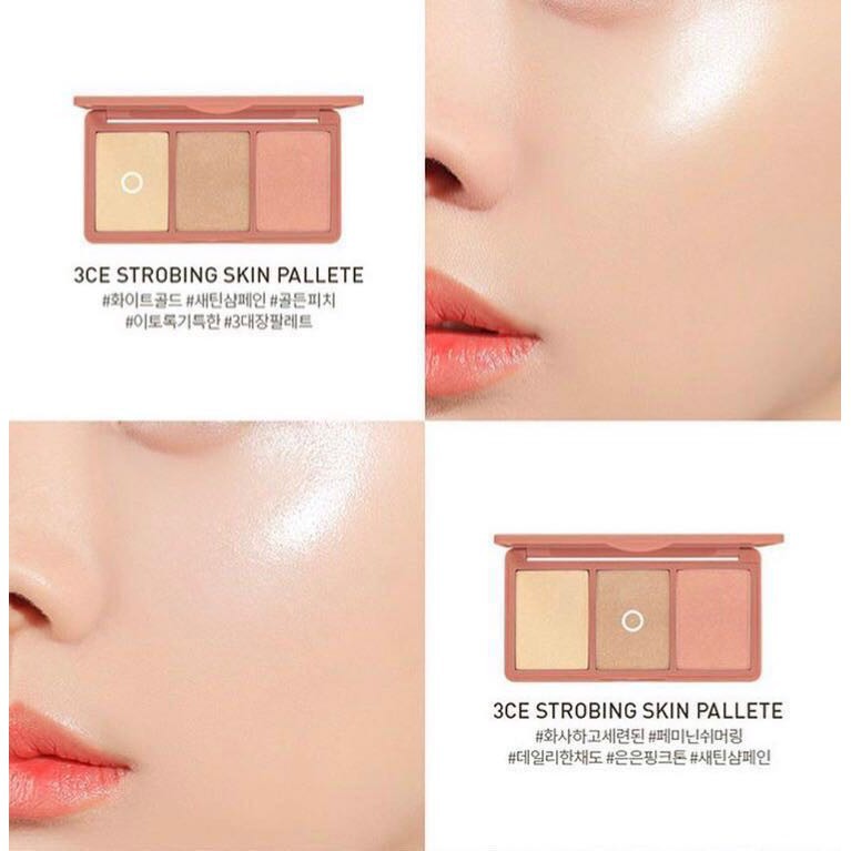 Bảng Phấn Highlight Bắt Sáng 3CE Strobing Skin Palette (Hsd 17/11/2022) | BigBuy360 - bigbuy360.vn