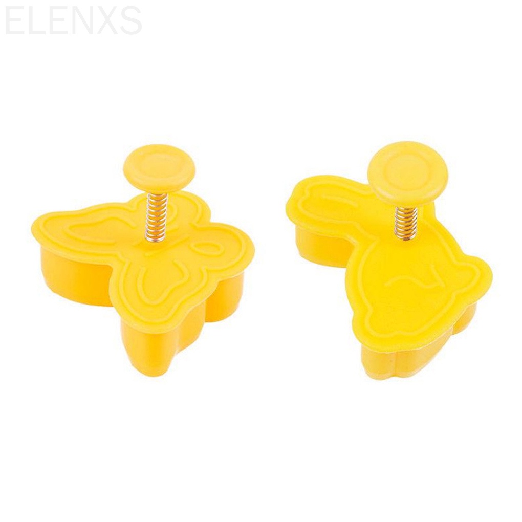 Set 4 khuôn nhấn tạo hình bánh quy hình động vật 3D bằng nhựa