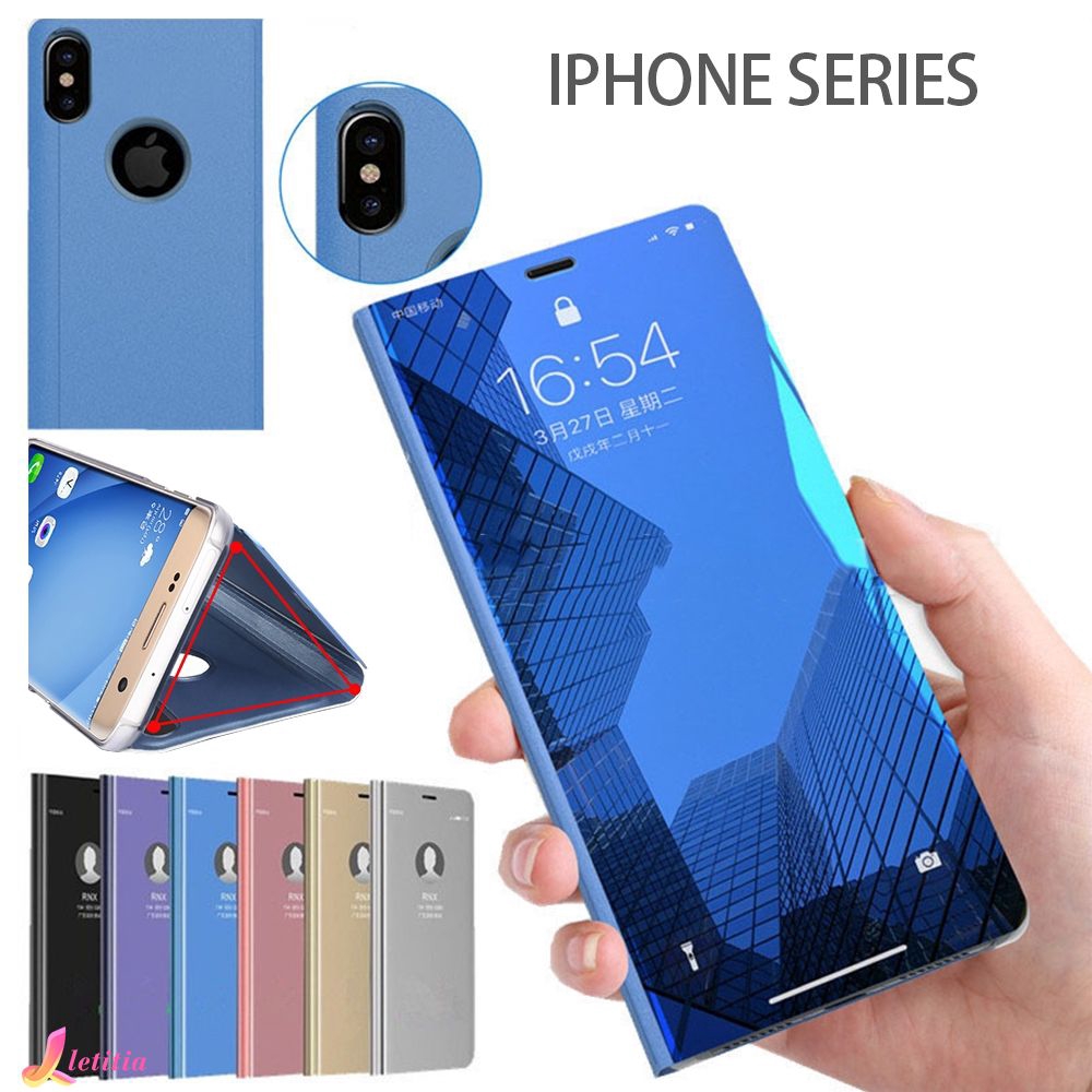 Bao da tráng gương phong cách doanh nhân cho Iphone XS MAX