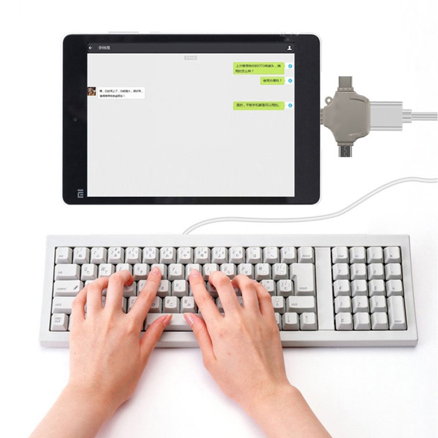 Cáp OTG đa năng cho Lightning Type C Micro USB