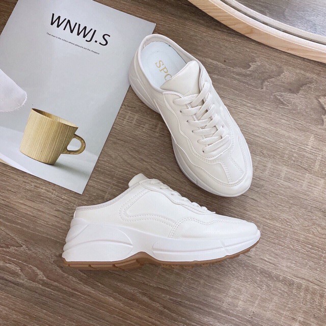 [Mã 151FASHIONSALE1 giảm 10k đơn 50k] GIÀY Và SỤC THỂ THAO ĐỘN ĐẾ MÀU KEM ĐẾ NÂU SIÊU HOOOTTT