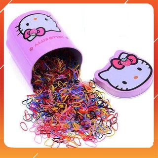 Hộp dây chun buộc tóc hello kitty 2000 dây