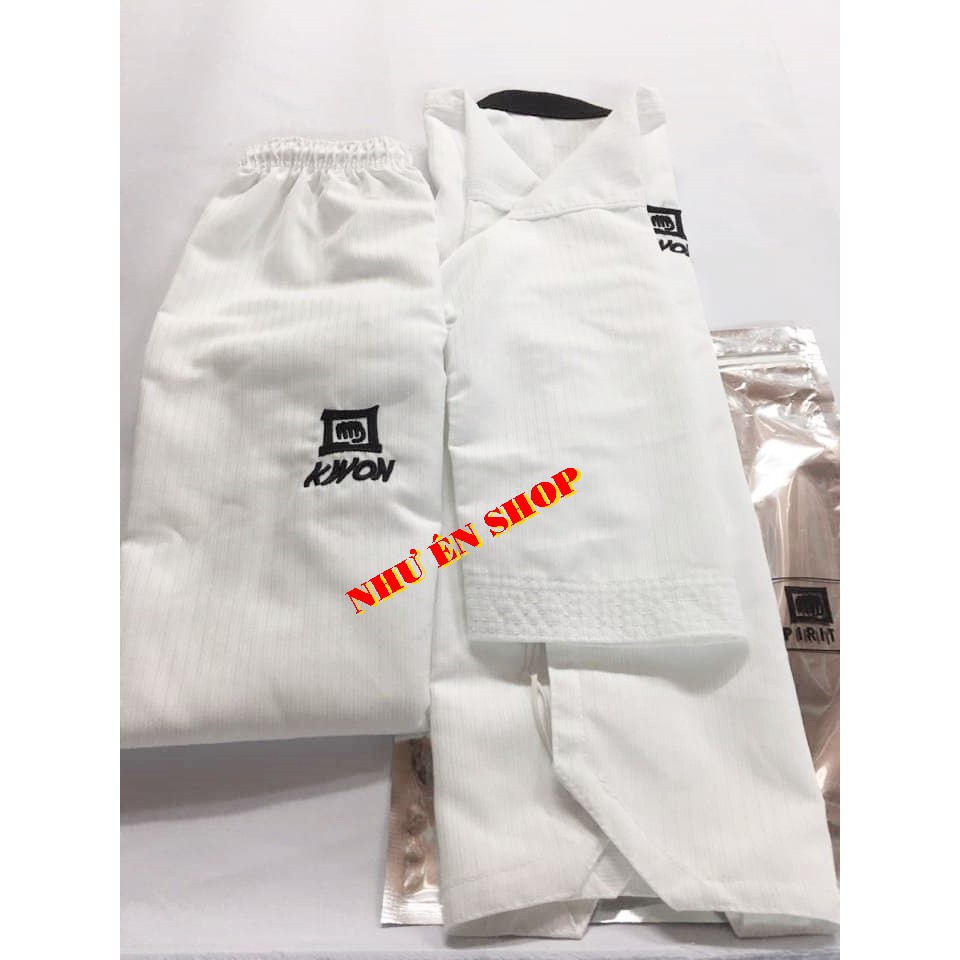 Võ Phục Taekwondo Kwon Vải Sọc Loại Tốt