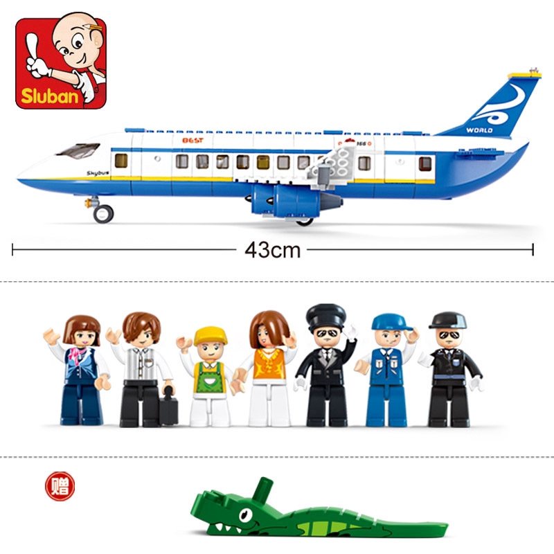 Đồ chơi xếp hình lắp ráp máy bay Airbus Plane chở khách độc đáo Sluban B0366 CLTshop