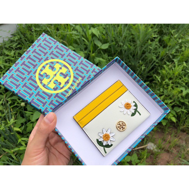 🆘RẺ NHẤT SHOPEE🆘 VÍ ĐỰNG THẺ TORY BURCH HOA CÚC