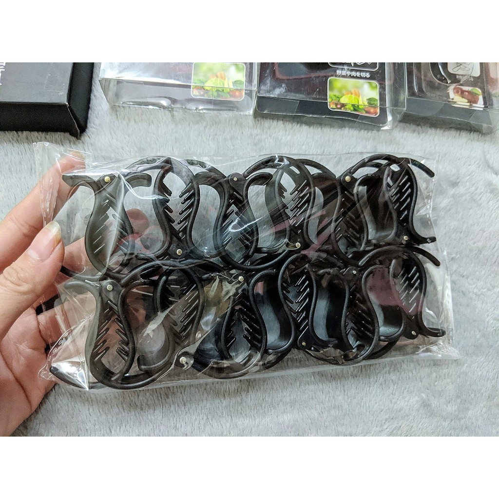 SỈ 12 Kẹp Càng Cua 3 răng 5 răng NHỰA NHÁM CHỐNG GÃY