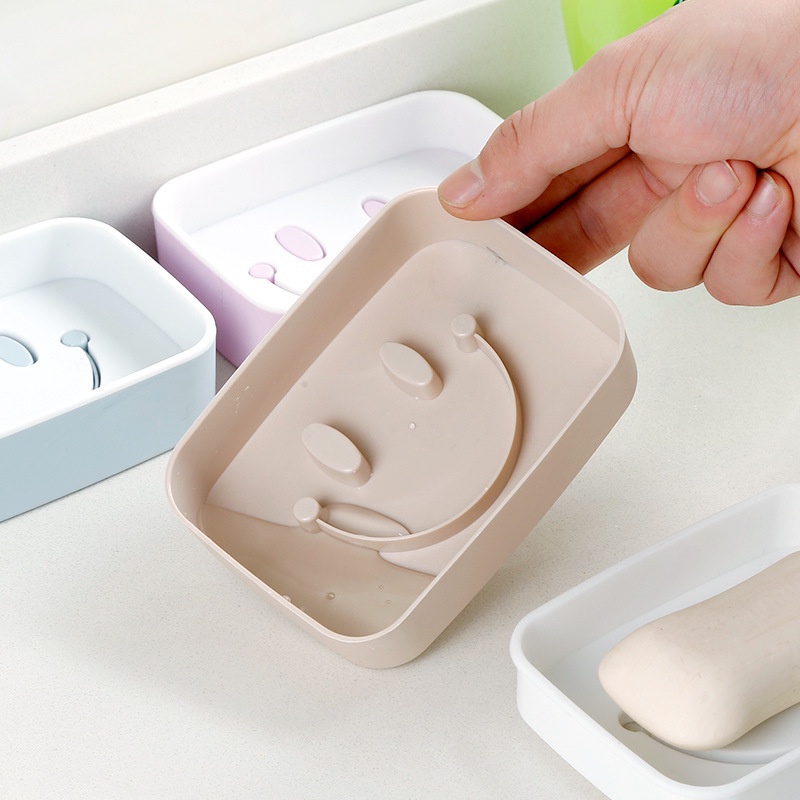 [FREESHIP 50k] Khay Để Bánh Xà Phòng 2 Lớp Đáy Kín Hình Mặt Cười 88217 SIÊU THỊ 24/7