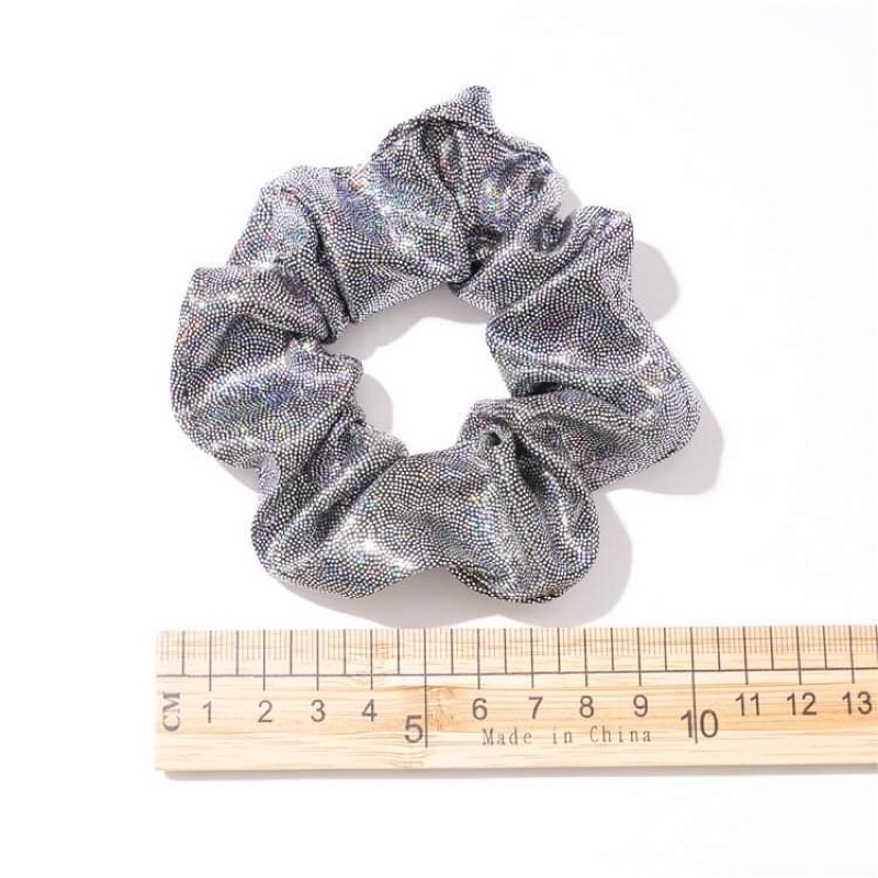 Scrunchies ánh nhũ lóng lánh,chun buộc tóc nhũ óng