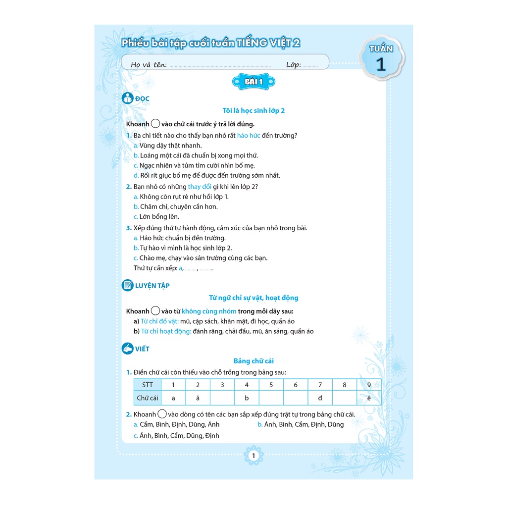 Sách Phiếu bài tập cuối tuần Tiếng Việt 2 - Kết Nối
