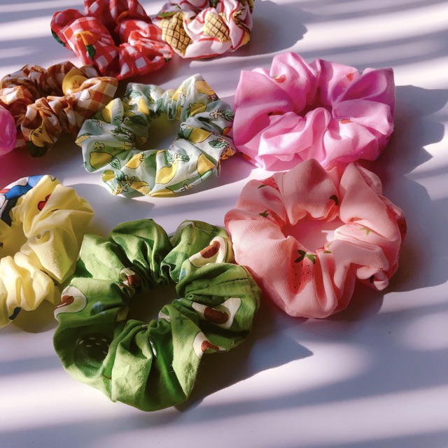 Cột tóc vải trái cây mùa hè - scrunchies