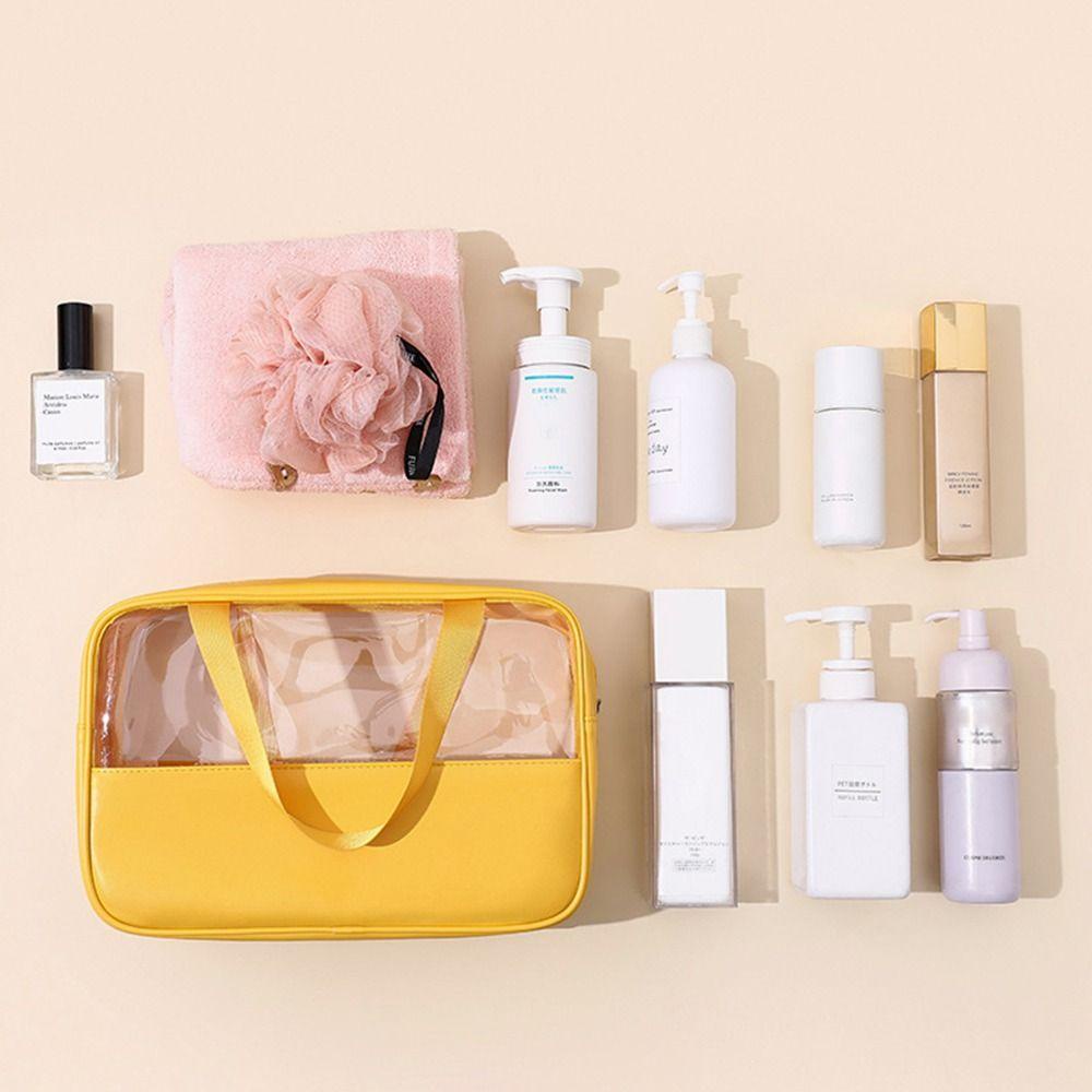 .Túi Đựng Mỹ Phẩm Bằng Pvc Sức Chứa Lớn Tiện Dụng Khi Đi Du Lịch