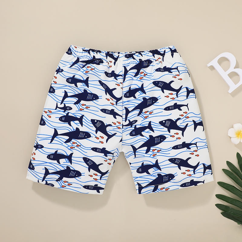 Bộ Đồ 2 Mảnh Gồm Áo Ba Lỗ Và Quần Short In Hình Cá Mập Phong Cách Hàn Quốc Mùa Hè Quần Áo Cho Bé Trẻ em 1-5 Tuổi