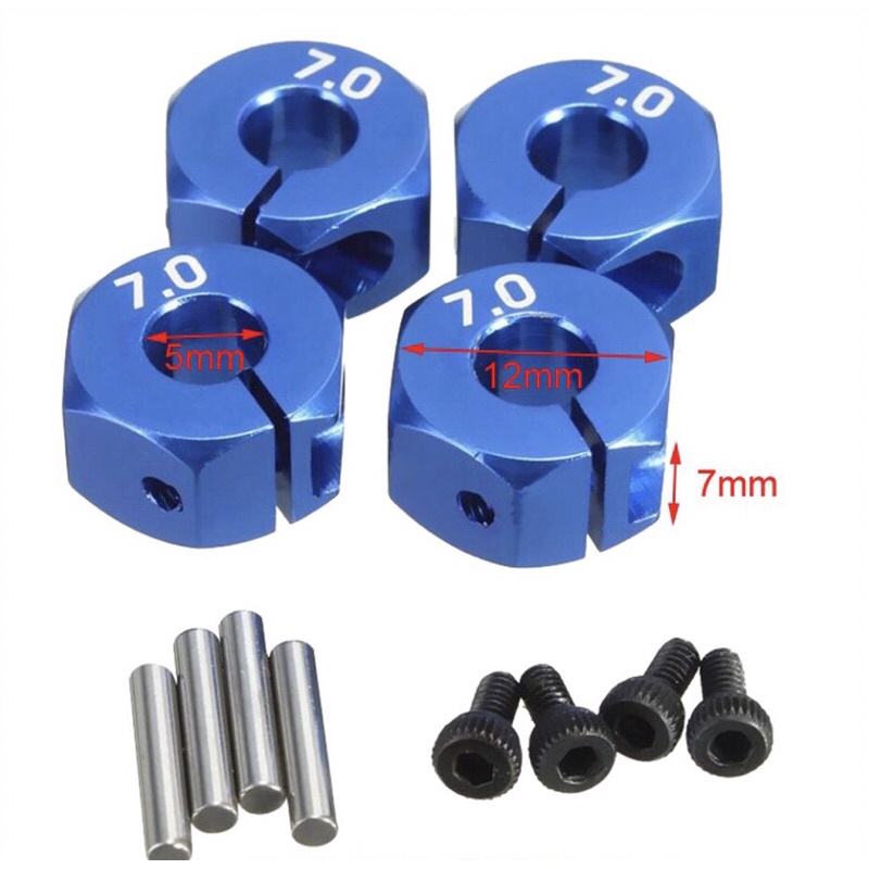 Hex 12mm 7mm 94111 94123 94107 slash emu scx10 trx4 zd racing