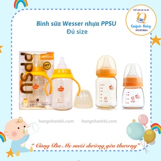 Bình sữa wesser cổ hẹp cao cấp ppsu mẫu mới 60ml/140ml/240ml