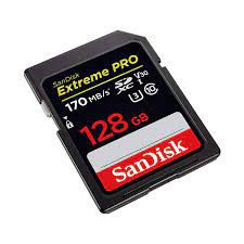 Thẻ nhớ SD Extreme Pro Sandisk SDXC V30 128Gb (Read/Write:170/90MB/s)